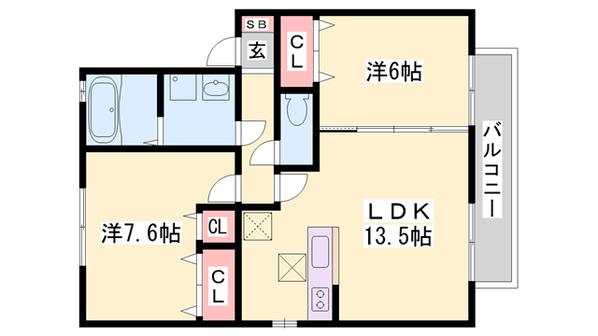 明石駅 バス15分  西区役所前下車：停歩5分 2階の物件間取画像